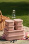 Hermia Set de 6 Cajas de Almacenamiento Rosa
